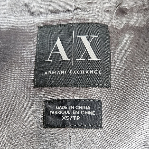 Armani Exchange A|X Gray Faux Fur Collar Wool Blend Coat XS - Picture 7 of 8